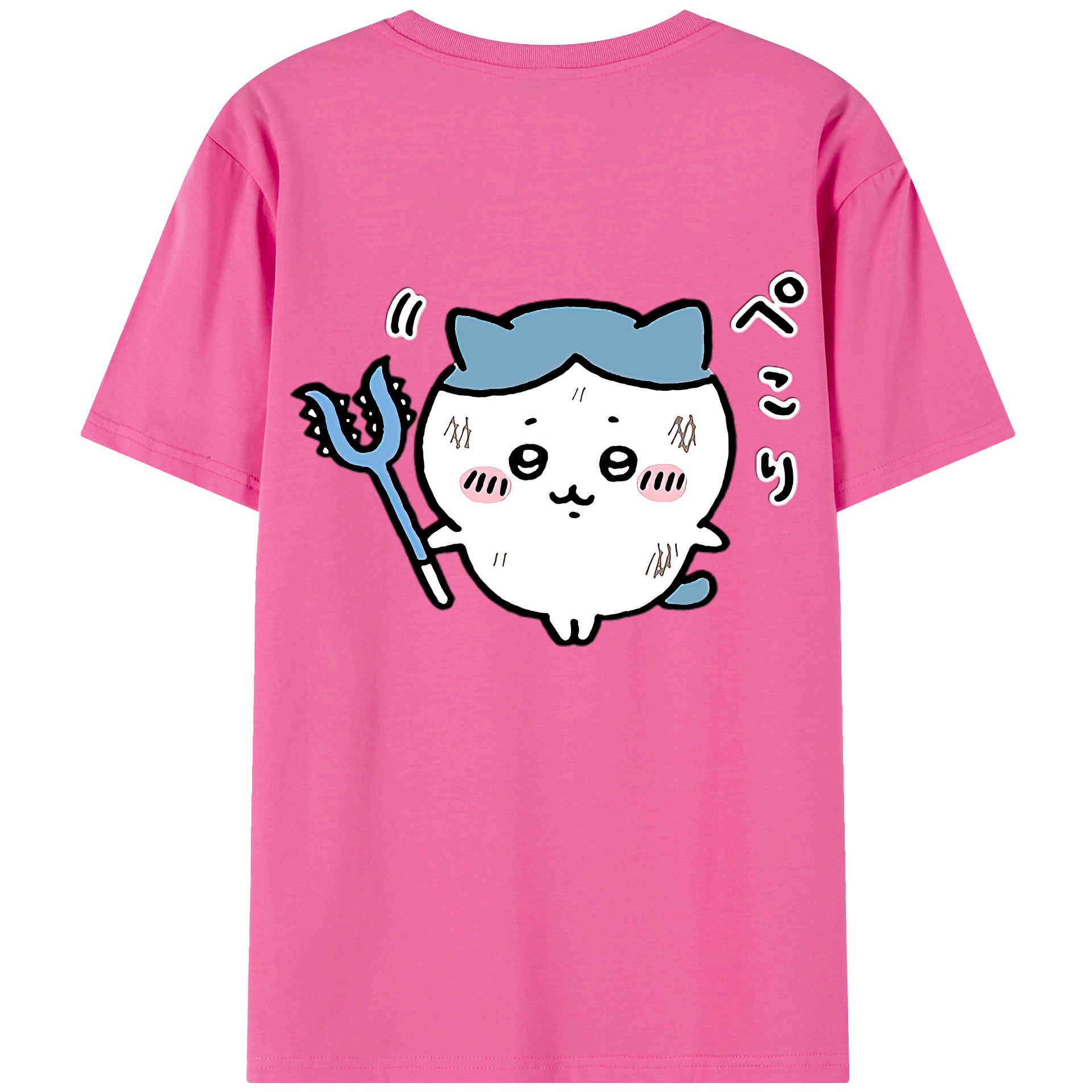 （画像用） ちいかわ ハチワレ Chii-kawa hachiware レディース半袖Tシャツ(バックプリント)